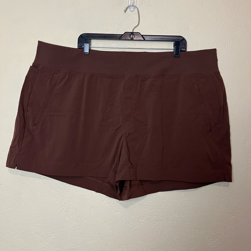Athleta Trekkie North Shorts Womans Plus Size 24 Brown‎ Outdoor Hiking Pull On